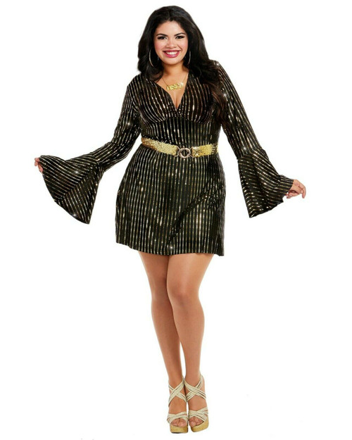 Dreamgirl Disco Babe1970s Adult Womens Plus Size Halloween Costume 11970X Dreamgirl Disco Babe1970s Adult Womens Plus Size Halloween Costume 11970X