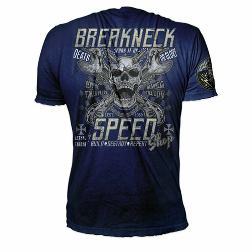 Lethal Threat Vintage Velocity Breakneck Speed Motorcycle Biker T Shirt VV40162 Lethal Threat Vintage Velocity Breakneck Speed Motorcycle Biker T Shirt VV40162
