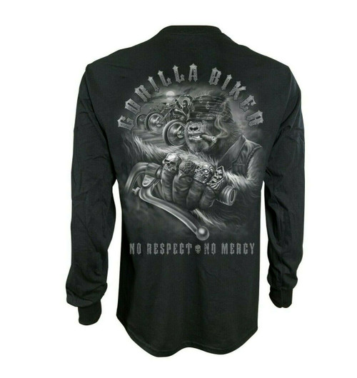Lethal Threat Gorilla Biker Motorcycle Respect Mercy Long Sleeve T Shirt LS20890 Lethal Threat Gorilla Biker Motorcycle Respect Mercy Long Sleeve T Shirt LS20890