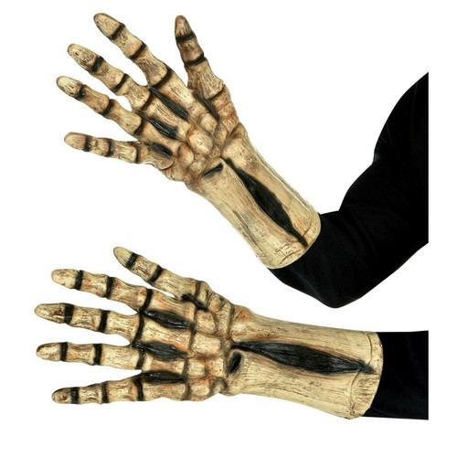 Amscan Sculpted Skeleton Bones Hands Gloves Adult Halloween Costume 8401647 Amscan Sculpted Skeleton Bones Hands Gloves Adult Halloween Costume 8401647
