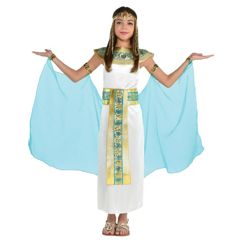 Déguisement Cléopâtre Pour Femme - Costume égyptien Détaillé Avec Robe, Coiffe Et Accessoires Dorés