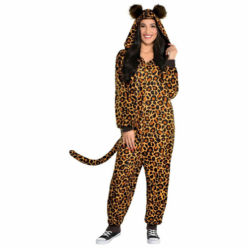 Amscan Leopard Zipster Animals Jumpsuit Adult Womens Halloween Costume 8406073 Amscan Leopard Zipster Animals Jumpsuit Adult Womens Halloween Costume 8406073