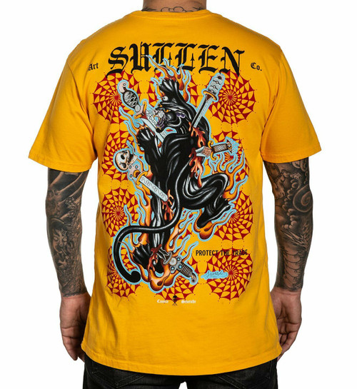 Sullen Red Electric Camilo Severiche Tattoo Art Panther Dagger T Shirt SCM3217-Y Sullen Red Electric Camilo Severiche Tattoo Art Panther Dagger T Shirt SCM3217-Y