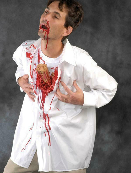 Zagone Vampire Shirt Wooden Spike Blood Adult Unisex Halloween Costume C1005 Zagone Vampire Shirt Wooden Spike Blood Adult Unisex Halloween Costume C1005