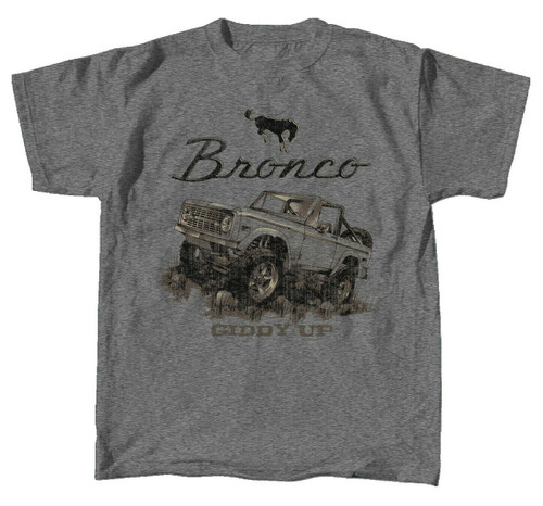 Ford Bronco Giddy Up Pick Up Truck American Automotive Company Shirt FMBRO-GY Ford Bronco Giddy Up Pick Up Truck American Automotive Company Shirt FMBRO-GY