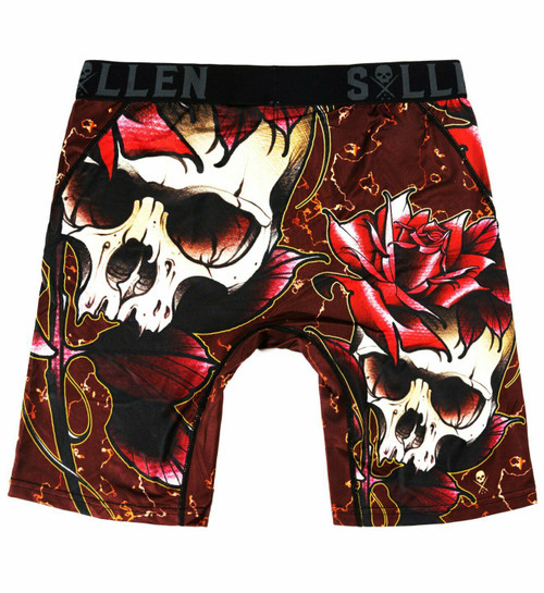 Sullen Jake Rose Skull Flower Death Art Tattoo Boxer Briefs Underwear SCM4390 Sullen Jake Rose Skull Flower Death Art Tattoo Boxer Briefs Underwear SCM4390