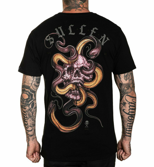 Sullen Sagae Grim Skull Snake Art Skeleton Tattoo Ink Death Punk T Shirt SCM3604 Sullen Sagae Grim Skull Snake Art Skeleton Tattoo Ink Death Punk T Shirt SCM3604