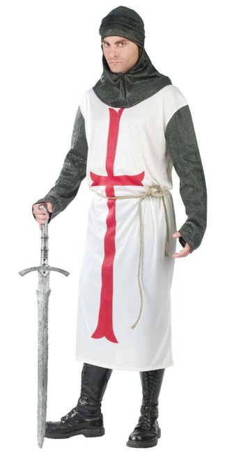 Fun World Templar Knight Medieval Joust Castle Cosplay Halloween Costume 130504 Fun World Templar Knight Medieval Joust Castle Cosplay Halloween Costume 130504