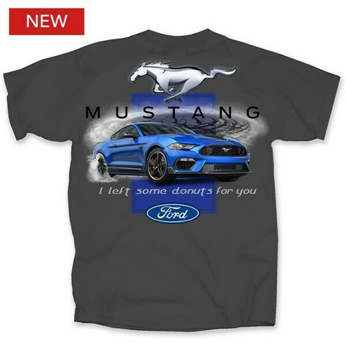 Joe Blow Ford Mustang Left Donuts For You American Muscle Car T Shirt FMSDM-GY Joe Blow Ford Mustang Left Donuts For You American Muscle Car T Shirt FMSDM-GY