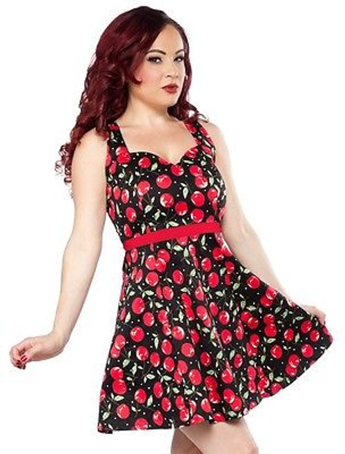 SOURPUSS CHERRY PIE 50S GOTH PUNK ROCKER CUTE SPRING TATTOO S-3XL FLOOZY DRESS SOURPUSS CHERRY PIE 50S GOTH PUNK ROCKER CUTE SPRING TATTOO S-3XL FLOOZY DRESS