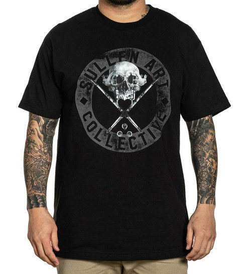 Sullen Farrar Badge Julian Tattoo Ink Art Skull Brushes Mens T Shirt SCM3573 Sullen Farrar Badge Julian Tattoo Ink Art Skull Brushes Mens T Shirt SCM3573