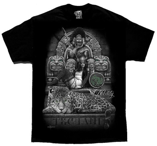 DGA Nobility Ancient Aztec Tecuani Cheetah Woman Urban Tattoo Adult Mens T Shirt