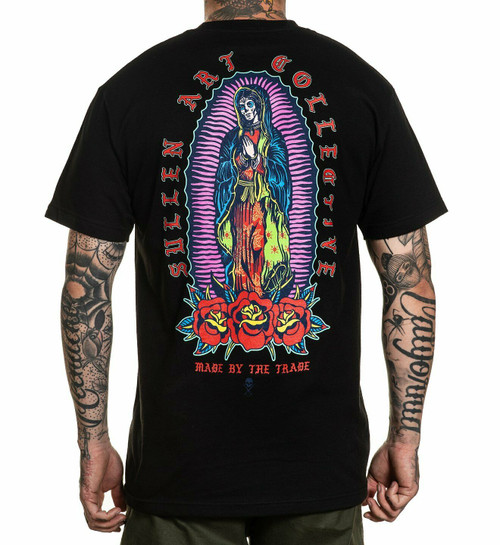Sullen Virgin Blessed Mother Mary Skull Relgion Tattoo Inked Shirt SCM3657 Sullen Virgin Blessed Mother Mary Skull Relgion Tattoo Inked Shirt SCM3657