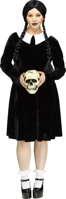 Fun World Gothic Girl Wednesday Addams Family Halloween Plus Costume 112605 Fun World Gothic Girl Wednesday Addams Family Halloween Plus Costume 112605