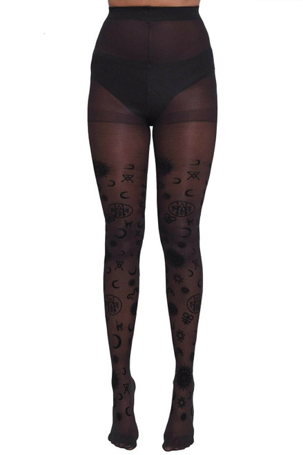 Killstar Carved Up Slashed Punk Goth Sexy Ripped Stockings Tights Black at   Women's Clothing store