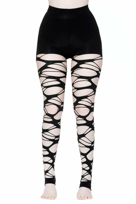 Killstar Carved Up Slashed Punk Goth Sexy Ripped Stockings Tights KSRA001720 Killstar Carved Up Slashed Punk Goth Sexy Ripped Stockings Tights KSRA001720