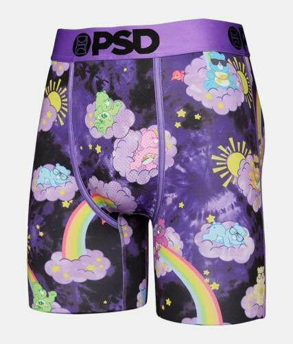 PSD Care Bears Purple Clouds Tie Dyed Boxer Briefs Mens Underwear 321180030