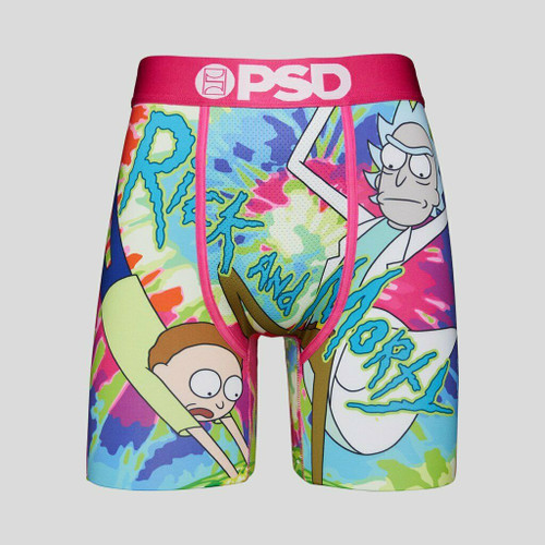 PSD Rick and Morty Portal Trip Tie Dyed Boxers Mens Underwear 221180099