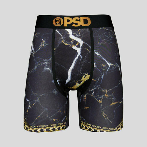 PSD Chain Sport Black Gold Marbled Boxers Mens Athletic Underwear 321180102