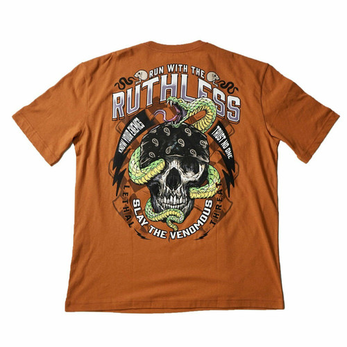 Lethal Threat Run with the Ruthless Snake Skull Motorcycle Biker T Shirt LT20897 Lethal Threat Run with the Ruthless Snake Skull Motorcycle Biker T Shirt LT20897