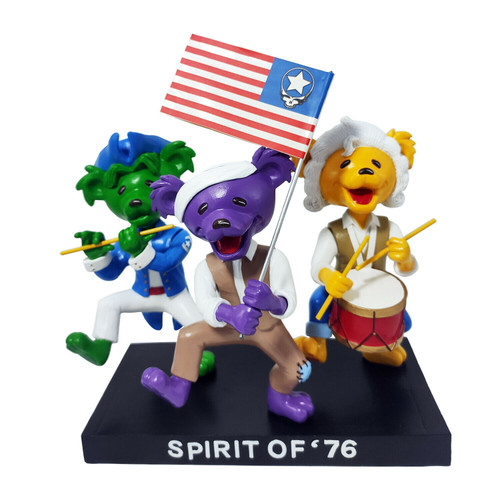 Kollectico Grateful Dead Spirit of 76 Dancing Bear Bobblehead Set Collectibles Kollectico Grateful Dead Spirit of 76 Dancing Bear Bobblehead Set Collectibles
