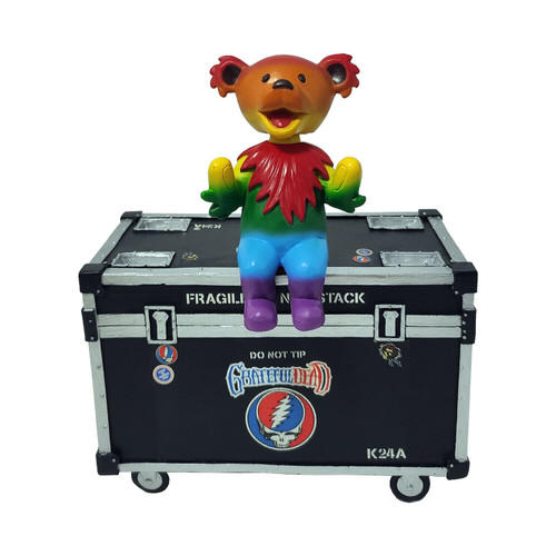 Kollectico Grateful Dead Dancing Bear Stage Box Rainbow Rock Figurine BBGDSTGBR Kollectico Grateful Dead Dancing Bear Stage Box Rainbow Rock Figurine BBGDSTGBR