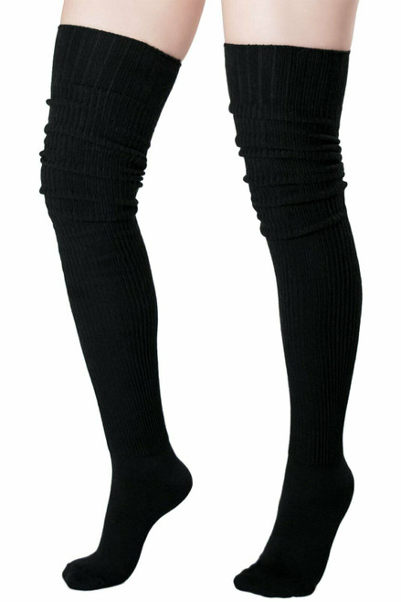 Killstar Hecate Ribbed Legwear Thigh Knee Stockings Cozy Socks KSRA001393