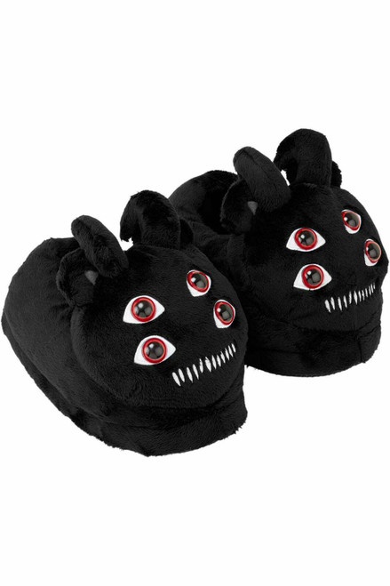 Killstar Don't Care Spider Teddy Cute Creepy Gothic Punk Slippers KSRA003815 Killstar Don't Care Spider Teddy Cute Creepy Gothic Punk Slippers KSRA003815