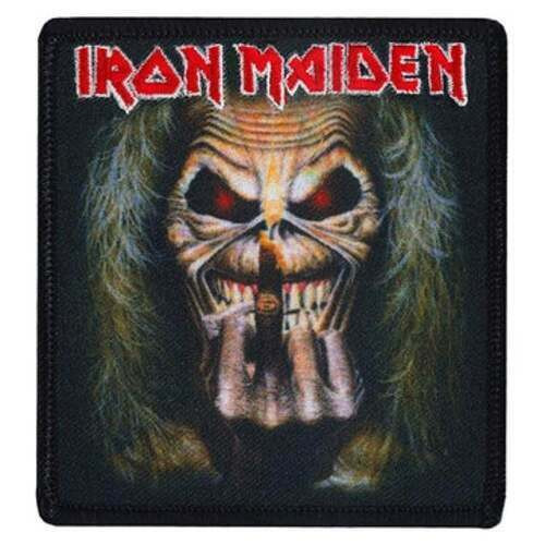 C&D Visionary Iron Maiden Candle Light Middle Finger Embroidered Patch P-5327