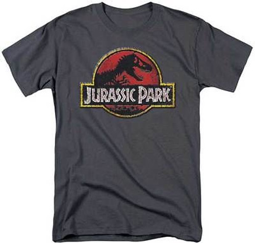 JURASSIC PARK STONE MOVIE LOGO DINOSAUR RAWR LICENSED ADULT T TEE SHIRT S-2XL JURASSIC PARK STONE MOVIE LOGO DINOSAUR RAWR LICENSED ADULT T TEE SHIRT S-2XL