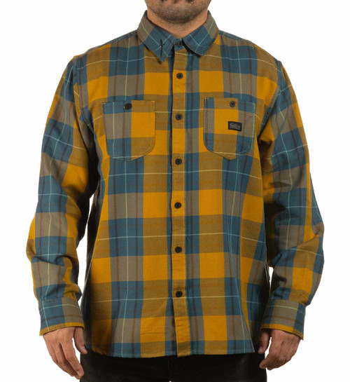 Sullen Art Collective Tattoo Rockabilly Long Sleeved Luca Flannel Blue SCM4032 Sullen Art Collective Tattoo Rockabilly Long Sleeved Luca Flannel Blue SCM4032