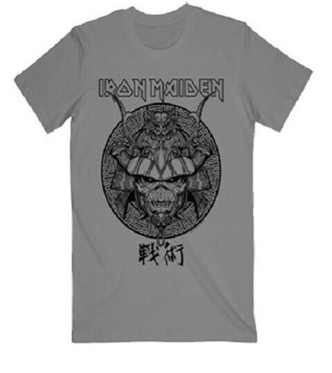 H3 Iron Maiden Senjetsu Samurai Eddie Black Graphic Music T Shirt