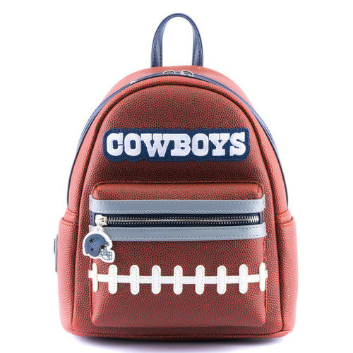 Loungefly NFL Dallas Cowboys Pigskin Logo Mini Backpack Handbag Tote Loungefly NFL Dallas Cowboys Pigskin Logo Mini Backpack Handbag Tote