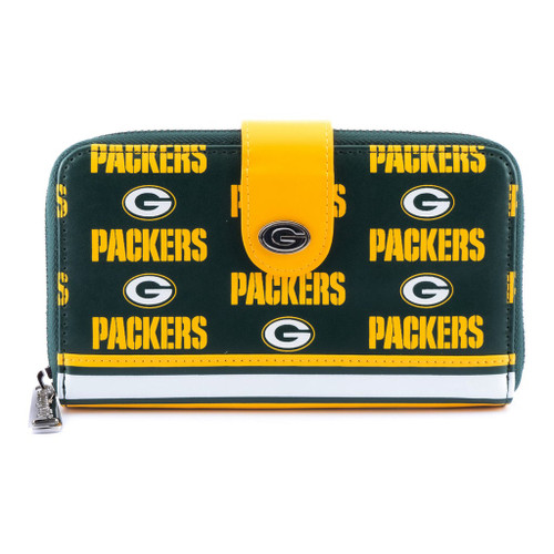 Loungefly NFL Green Bay Packers Logo Zip Around Wallet Clutch Purse Loungefly NFL Green Bay Packers Logo Zip Around Wallet Clutch Purse