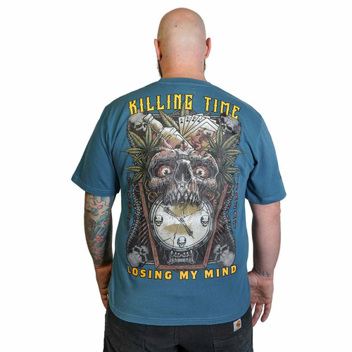 Lethal Threat Killing Time Losing My Mind Sea Blue Washed Vices Shirt VV40175 Lethal Threat Killing Time Losing My Mind Sea Blue Washed Vices Shirt VV40175