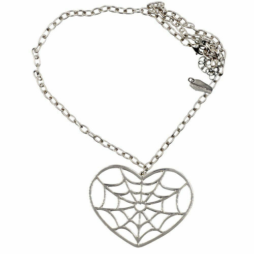 Kreepsville 666 Web Heart Punk Fashion Edgy Spooky Spider Horror Necklace JNWH Kreepsville 666 Web Heart Punk Fashion Edgy Spooky Spider Horror Necklace JNWH