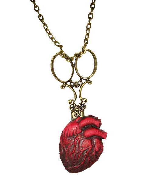 Seven Deadly Be Still My Heart Realistic Charm Necklace 5603-N