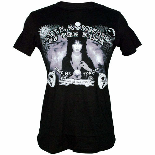 Kreepsville 666 Elvira Spirit Board Women's Spooky Goth Vampire T-Shirt GTESB Kreepsville 666 Elvira Spirit Board Women's Spooky Goth Vampire T-Shirt GTESB