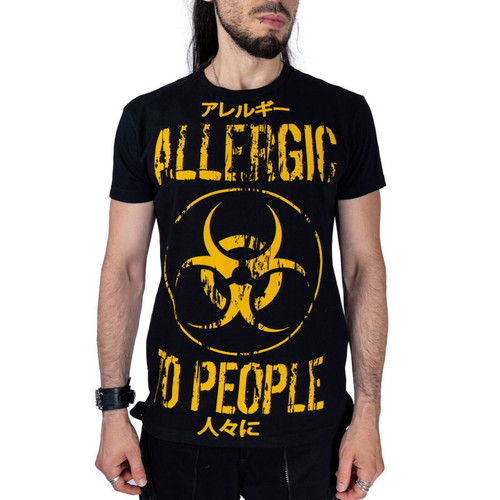 Heartless Allergic to People Japanese Unisex Punk Gothic T Shirt T-ALLERGIC-BY Heartless Allergic to People Japanese Unisex Punk Gothic T Shirt T-ALLERGIC-BY