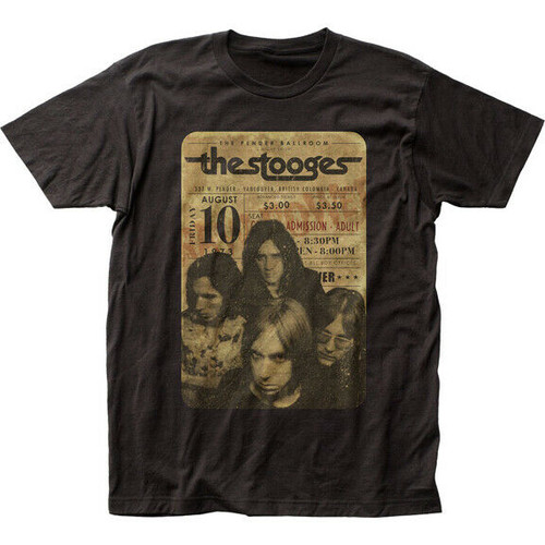 The Stooges Concert Ticket Psychedelic Rock Fitted Men's Jersey Tee STO27 The Stooges Concert Ticket Psychedelic Rock Fitted Men's Jersey Tee STO27