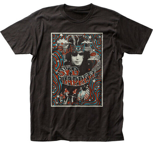 Syd Barrett Melty Poster Pink Floyd Psychedelic Men's Fitted Jersey Tee SB10 Syd Barrett Melty Poster Pink Floyd Psychedelic Men's Fitted Jersey Tee SB10