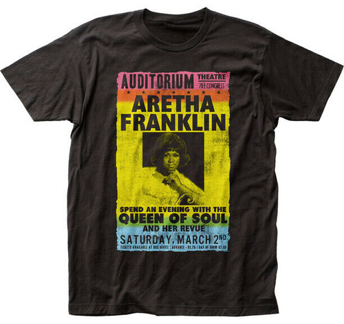 Aretha Franklin Tribute Poster Queen Of Soul Fitted Jersey Men's Tee AF05 Aretha Franklin Tribute Poster Queen Of Soul Fitted Jersey Men's Tee AF05