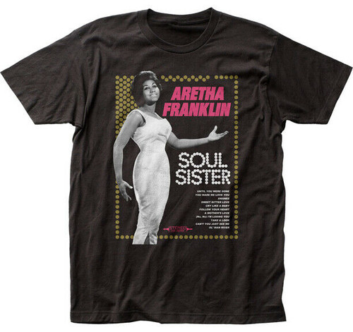 Aretha Franklin Soul Sister Classic American Singer Fitted Jersey Tee AF02 Aretha Franklin Soul Sister Classic American Singer Fitted Jersey Tee AF02