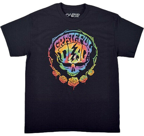 Grateful Dead Deadhead Rainbow Tie Dye Font Psychedelic Men's T-Shirt 31571 Grateful Dead Deadhead Rainbow Tie Dye Font Psychedelic Men's T-Shirt 31571