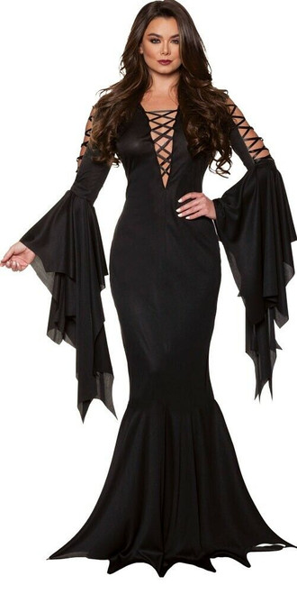 Underwraps Vamp Vampire Sexy Morticia Night Creature Halloween Costume 30337 Underwraps Vamp Vampire Sexy Morticia Night Creature Halloween Costume 30337