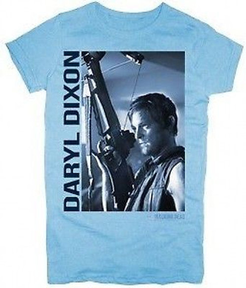 Authentic The Walking Dead Daryl Dixon Biker Zombie Juniors Ladies Shirt L Authentic The Walking Dead Daryl Dixon Biker Zombie Juniors Ladies Shirt L