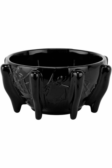 Killstar Arachnid Gothic Sculpted Cobweb Spider Multi Purpose Bowl KSRA005415 Killstar Arachnid Gothic Sculpted Cobweb Spider Multi Purpose Bowl KSRA005415
