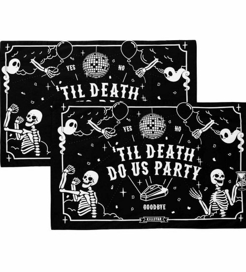 Killstar Party Animal Skull Disco Bedroom Decor Dorm Goth Pillowcases KSRA005409 Killstar Party Animal Skull Disco Bedroom Decor Dorm Goth Pillowcases KSRA005409