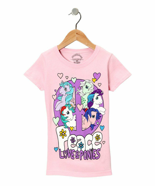 My Little Pony Peace Love Ponies Original Retro Cartoon Childrens Girls T Shirt My Little Pony Peace Love Ponies Original Retro Cartoon Childrens Girls T Shirt