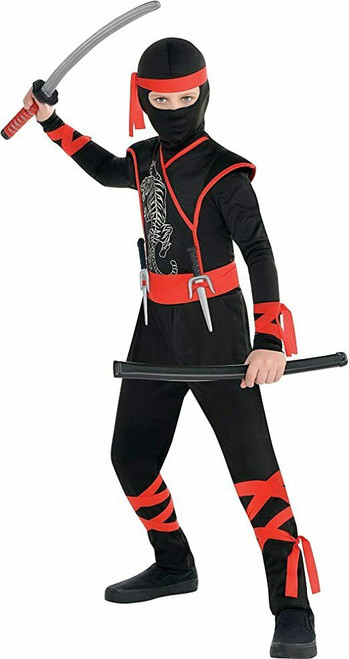 Amscan Shadow Ninja Warrior Fighter Martial Arts Kids/Toddler Halloween Costume Amscan Shadow Ninja Warrior Fighter Martial Arts Kids/Toddler Halloween Costume